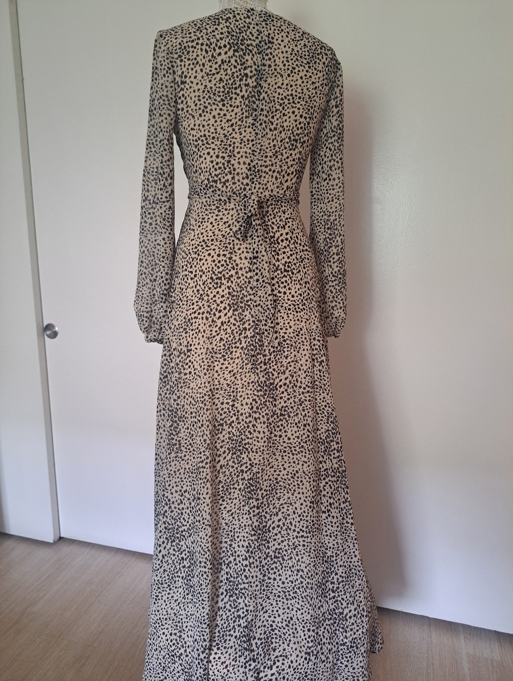 Dress Baltic Born Cream and Black Printed Long Sleeve Maxi Dress - Picture 2 of 14